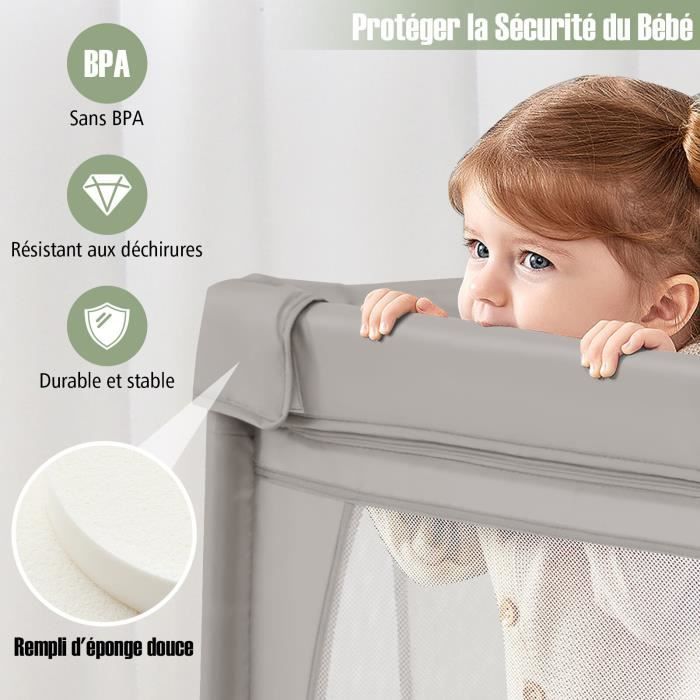 COSTWAY Parc de Jeu pour Bébé, Aire d'Activités Portable pour