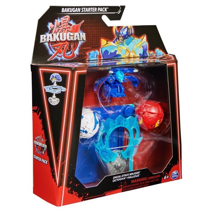 Starter Pack Bakugan - BAKUGAN - 2 Bakugan + 1 Bakugan Special Attack -  Rouge