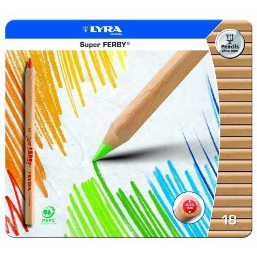 Ferby Lyra Pot de 36 crayons de couleur Lyra Ferby triangulaires