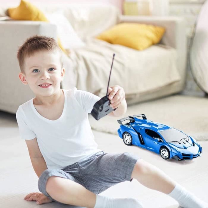 Ursulan Jouets de transformation de voiture télécommandés pour garçons de 4  ans Robot voitures télécommandées pour enfants avec déformation à un