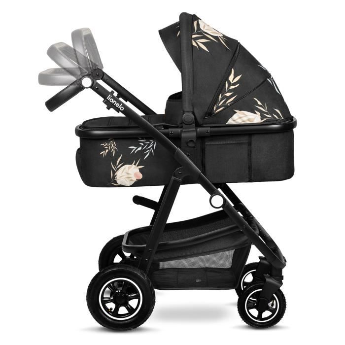 LIONELO Amber - Poussette bébé 3en1 - Jusqu'à 22Kg - Inclu nacelle, cosy,  siège auto, sac et accessoires - iSize - Lovin