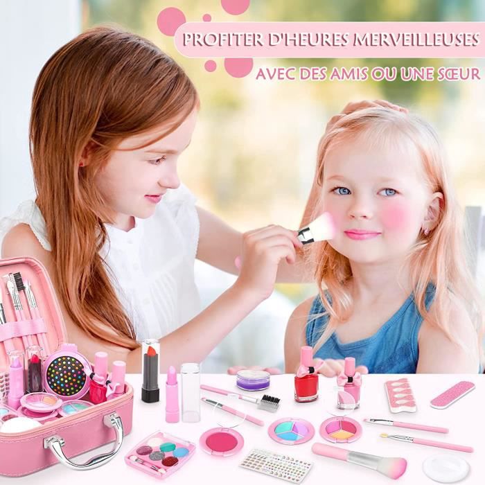 Jouet Maquillage Enfant - SDLOGAL - Malette Rose 20PCS
