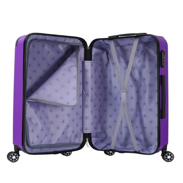 Organisateur de sac à main 26 x 16 x 8 cm à 13 poches - coloris violet, Sacs