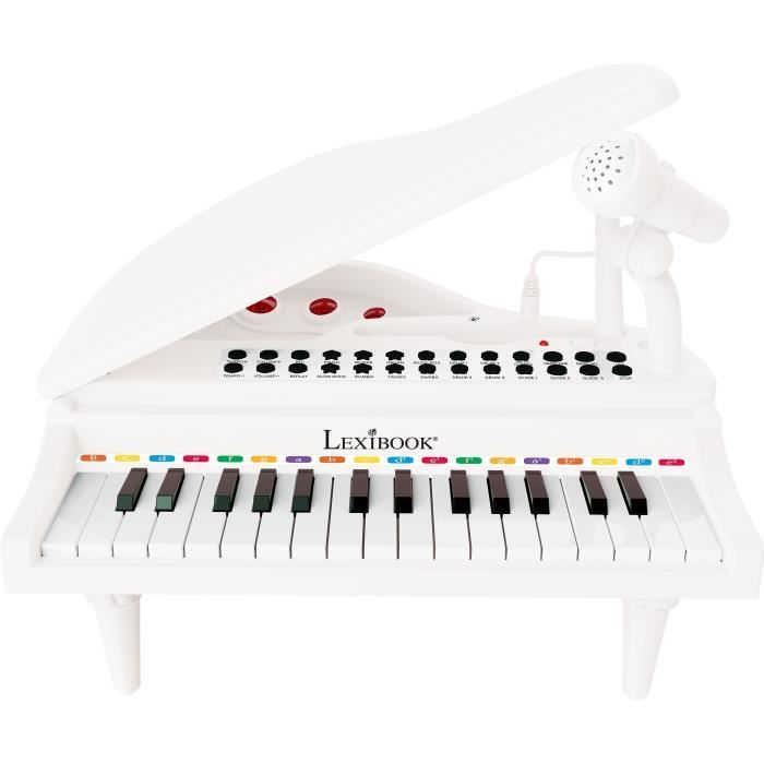 Mini piano à queue électronique avec micro, 31 touches lumineuses