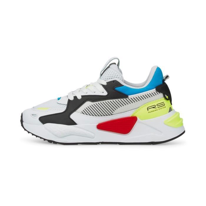 Basket enfant Puma RS Z Core blanc noir jaune fluo Bebeboutik