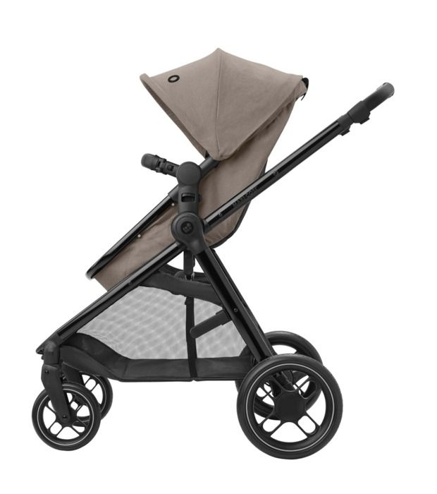 Bebeboutik MAXI COSI Poussette 2 en 1 Zelia 3 Luxe nacelle integree 4 roues Truffle