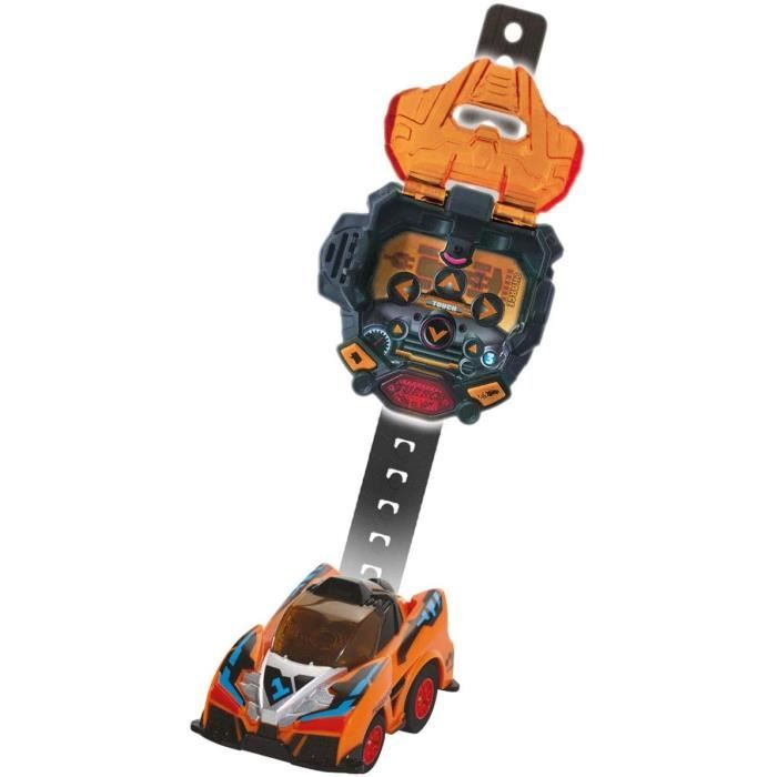 VTech - Turbo Force – Méga Circuit Super Loop + Montre Voiture, circuit  voiture enfant avec voiture télécommandée et montre - Version FR