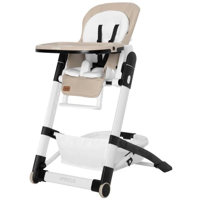 Bebelissimo - Chaise haute évolutive bébé - Pliable - Compacte - Réglable  hauteur - De 6 mois à 3 ans (15kg) - vert