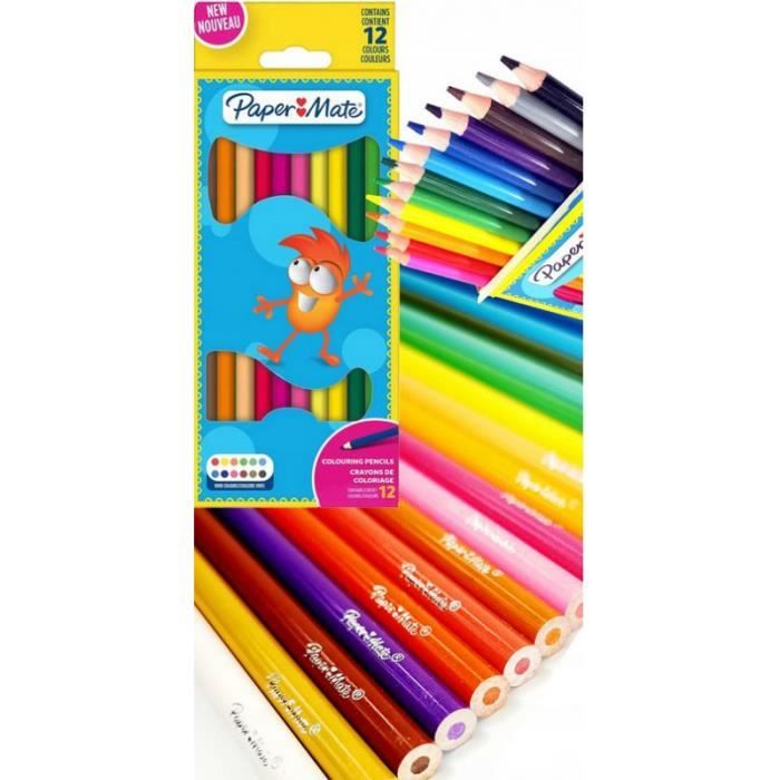 Loisirs créatifs - Boîte de 12 crayons de couleur Paper Mate