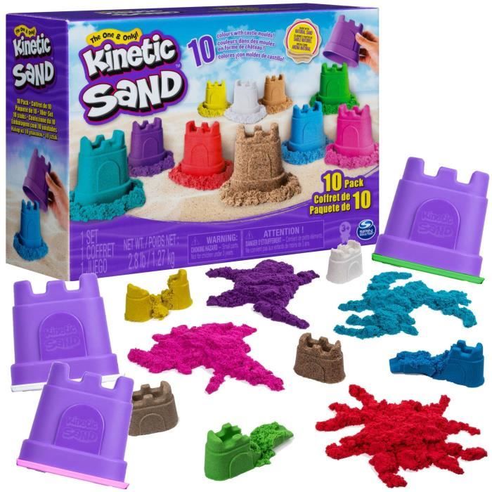 Kinetic Sand - Coffret de recharges 10 couleurs - Sable à modeler