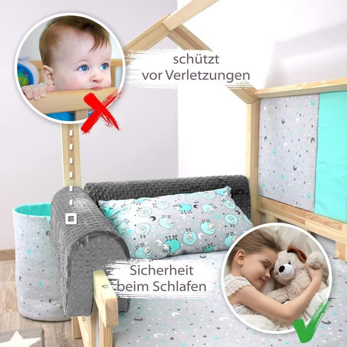 Tour de lit bebe protection enfant 90 cm - contour de lit bébé
