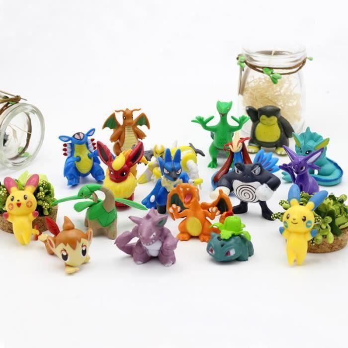 Lot de 48 Figurines Pokémon Jouet Jeux Personnage Pikachu Lugia Dracaufeu  sacha dresseur pack pièce Cadeau Enfant anniversaire anime