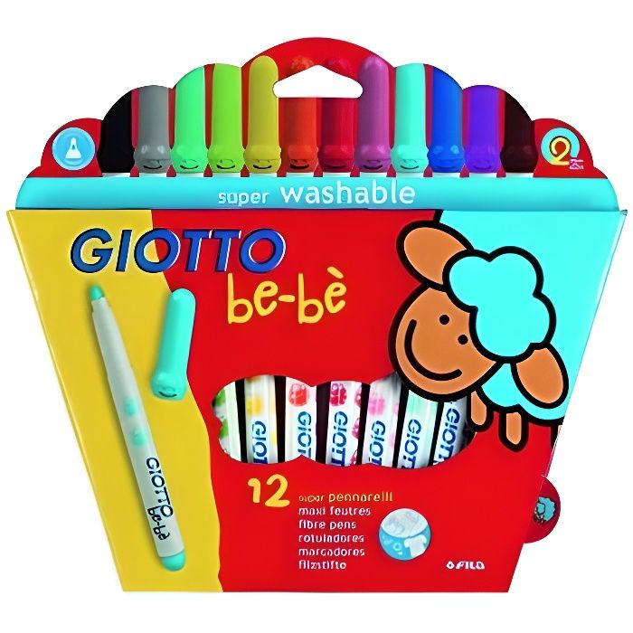 Crayon cire Giotto Maxi bébé - pot de 40 crayons