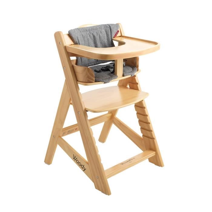 Chaise haute évolutive en bois Wooddy