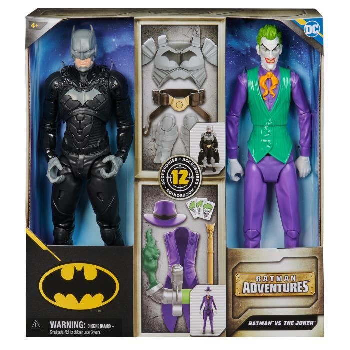 Figurine Batman 30cm avec sa Batmobile - BATMAN - Pack Batman + Batmobile -  Mixte - Noir