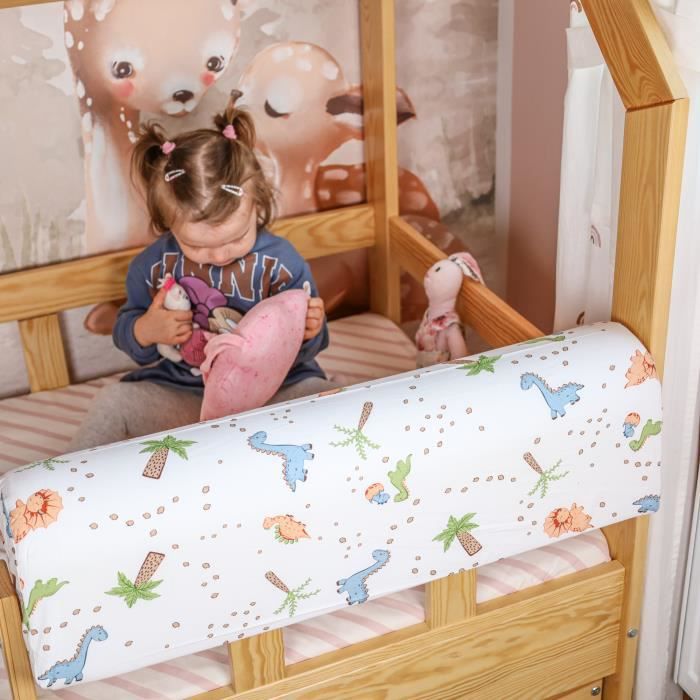 Tour de lit Bebe Protection Enfant 90 cm - Contour de lit bébé Complet  Respirant protège-lit Bord en Mousse Minky Rose : : Bébé et  Puériculture