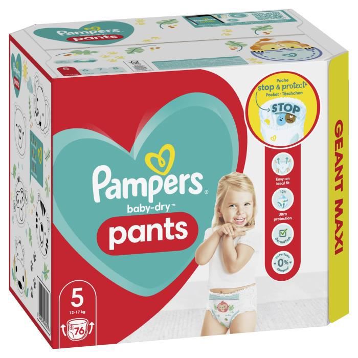 Pampers - 4x26 Couches-Culottes Baby-Dry Pants Taille 3, Pampers