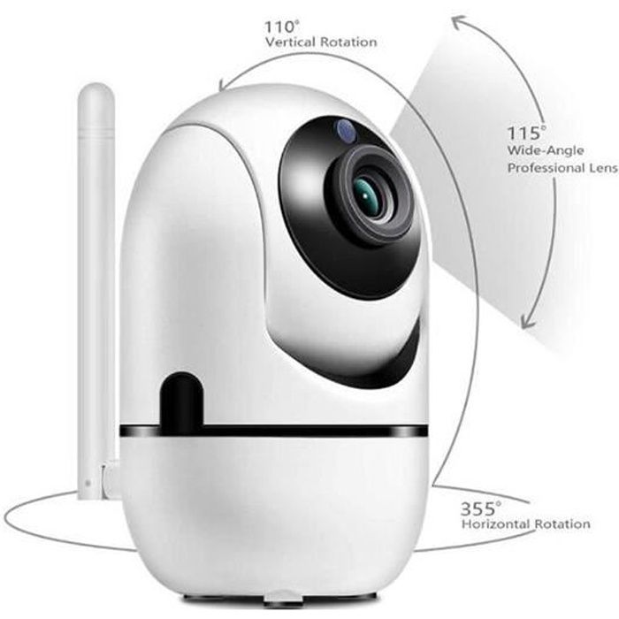 Babyphone vidéo Wi-Fi caméra Caméra vidéo HD avec détecteur de