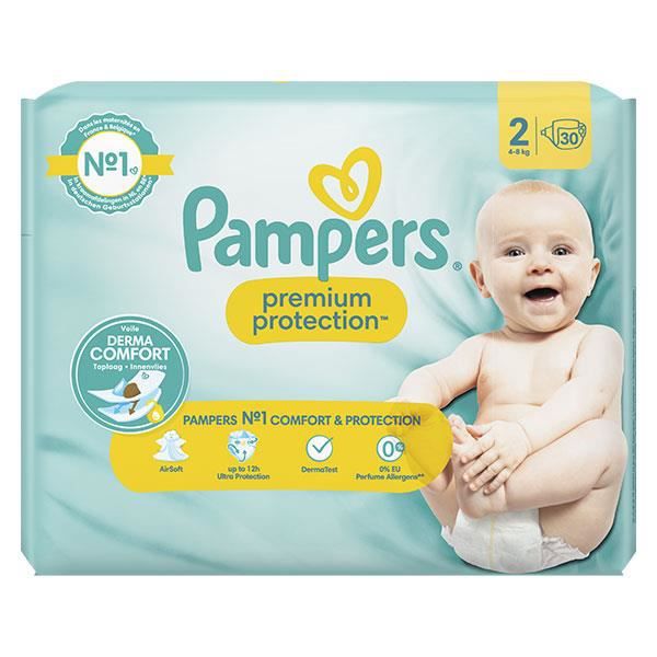 Couches bébé Pampers - 58 couches - Taille 2