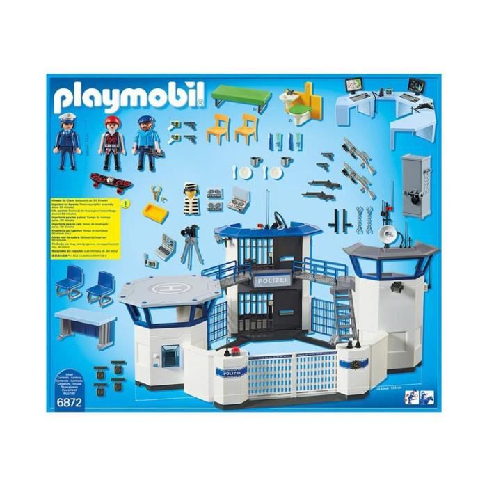 PLAYMOBIL City Action - Police central de commandement avec prison, Jouets  de construction 6872