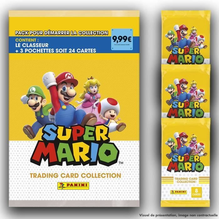 Bebeboutik Collection de cartes à échanger Super Mario de Panini Pack de démarrage