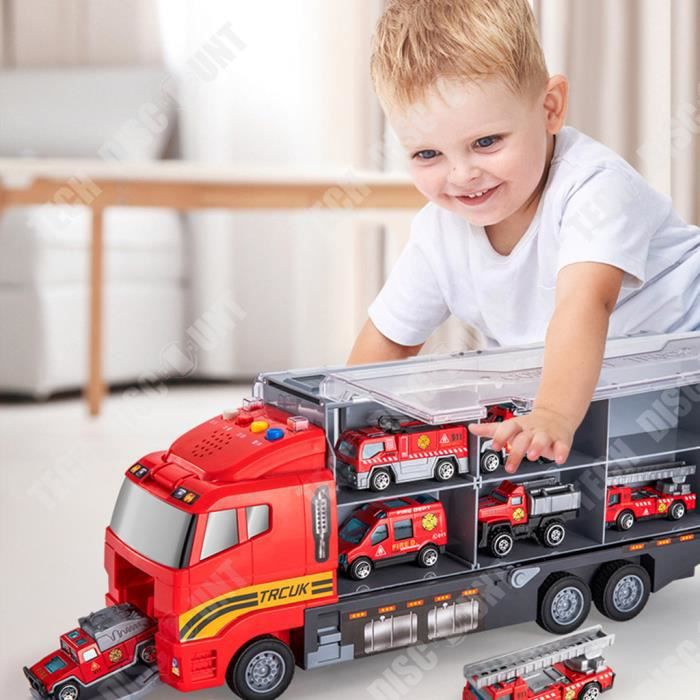 TD® Modèle de voiture jouet pour enfants 2-3 ans conteneur de simulation de  bébé alliage voiture garçon costume 6 voitures