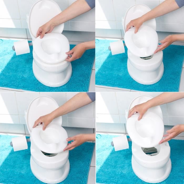 Pot Bebe Toilette WC Réaliste Bruit Rinçage Chasse d'eau