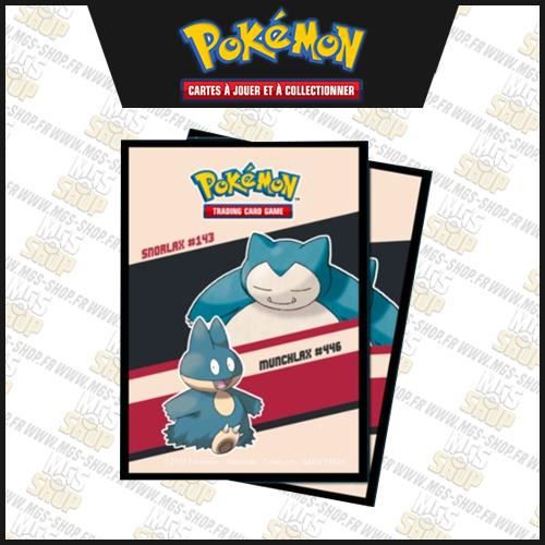 Ultra Pro - 65 protège-cartes (Sleeves) Pokémon - Ronflex & Goinfrex -  Blanc - Mixte - Enfant - Pokemon XY