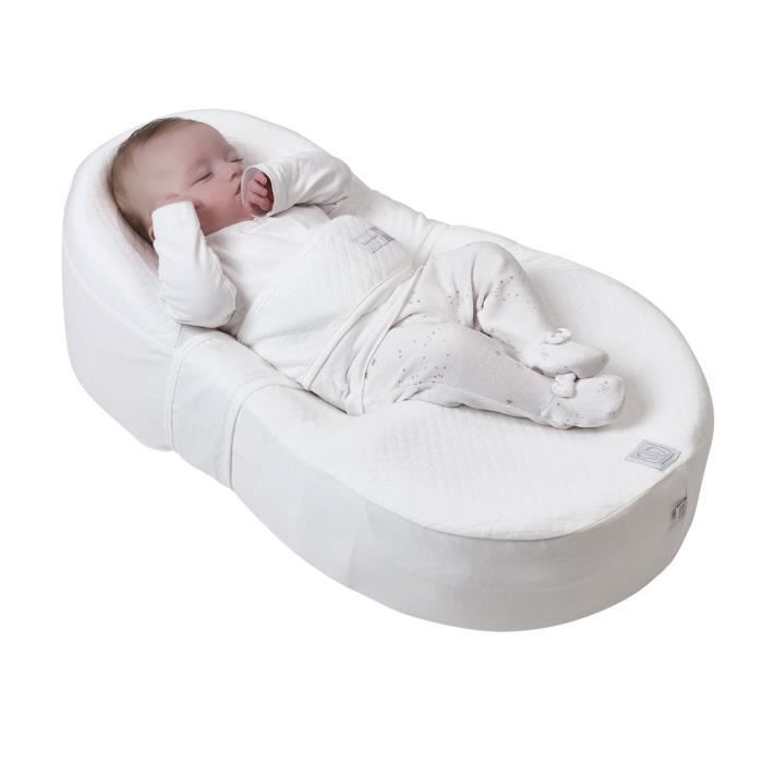 Couverture pour bébé babynomade de 0 à 6 mois gris clair + blanc Red Castle