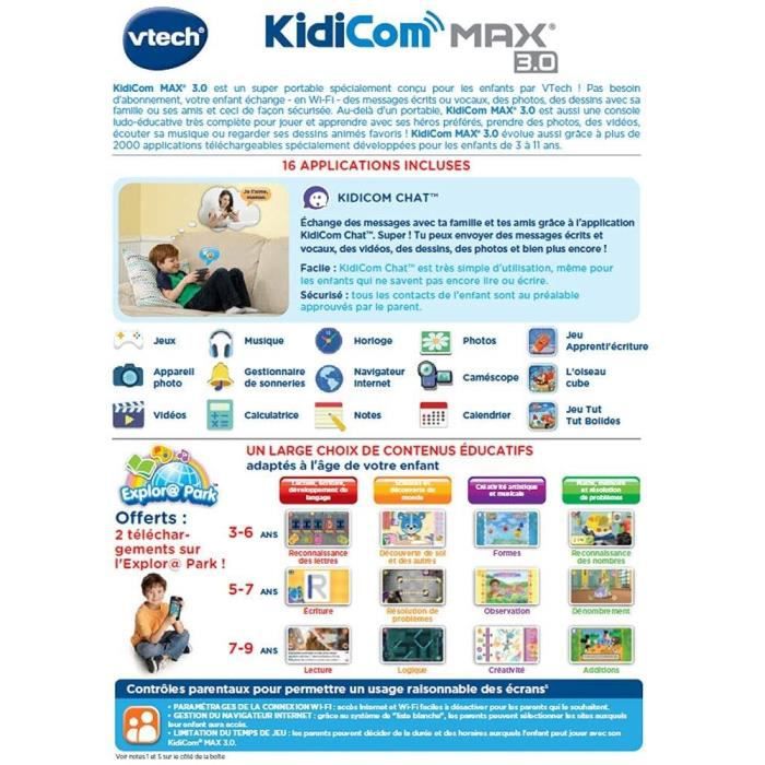 VTECH - Kidicom Max 3.0 - Portable enfant performant - 16