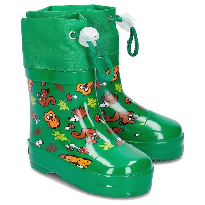 Playshoes Bottes enfant caoutchouc animaux de la forêt bleu