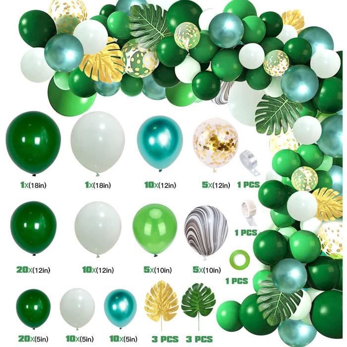 Euro Mega - Kit Guirlande Ballon Arche Ballon Vert Blanc