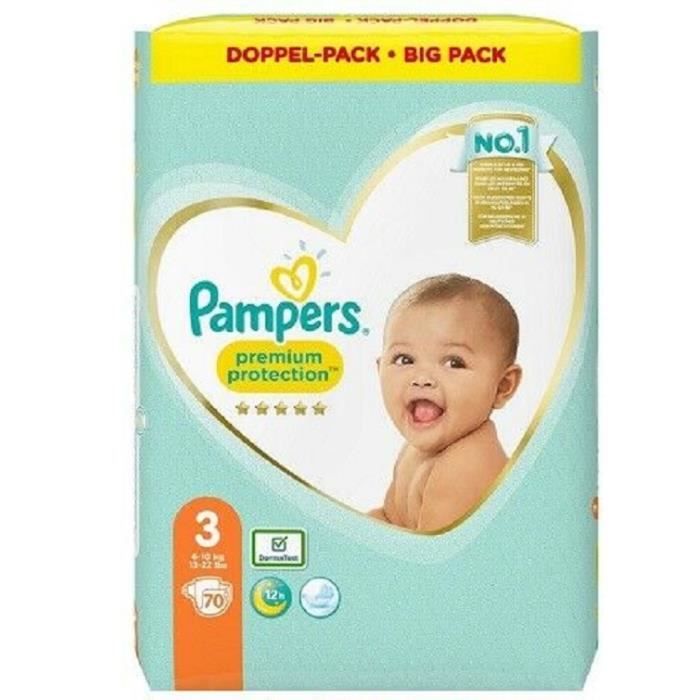 Couches Pampers Premium protection taille 3 6-10kg 204 pièces