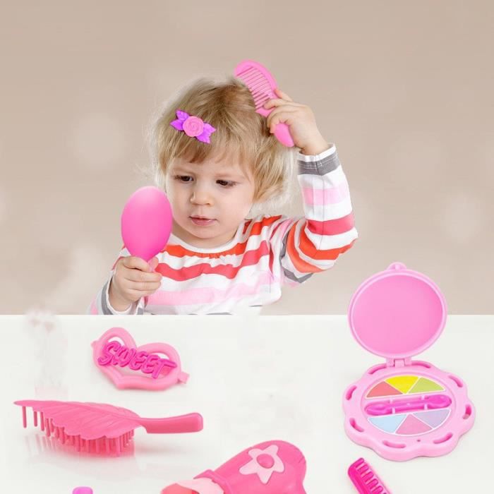 22 pièces semblant enfant jouer maquillage jouets rose maquillage ensemble  coiffure Simulation pour filles habillage - Cdiscount Jeux - Jouets