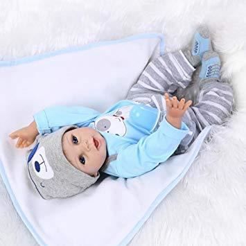 Taille 1 42CM Poupée Bebe Reborn réaliste en vinyle pour bébé fille, jouet  doux de 42 cm
