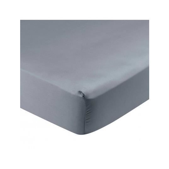 Drap Housse Uni Blanc Anne de Solène 100 x 200 (1 pers)