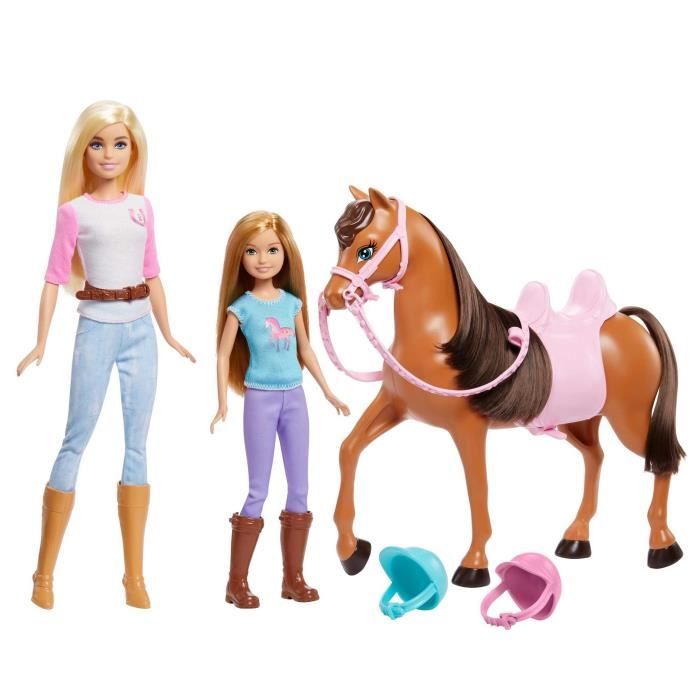 Barbie - poupee toilettage des chevaux, poupees