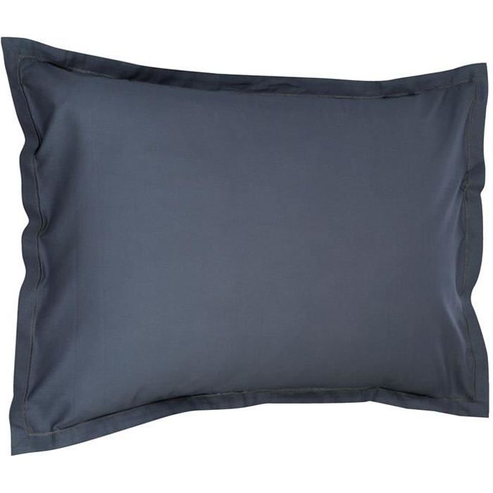 Taie d'oreiller carrée 63x63 cm 100% Coton - Turquoise - Maison Futée