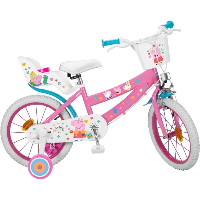 Vélo enfant - Toimsa - Peppa Pig - 16 pouces - Fille - Frein à tambour -  Rose