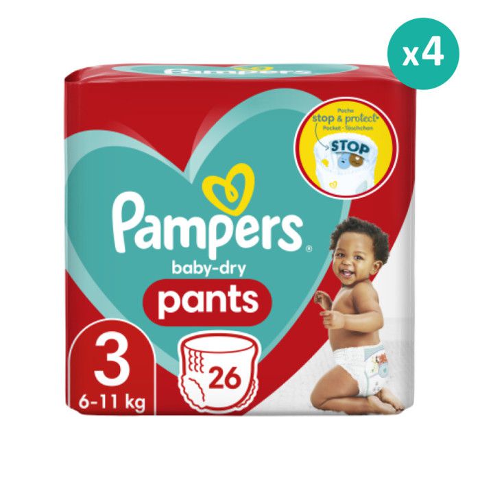 PAMPERS Baby-dry pants couches-culottes taille 3 (6-11kg) 31