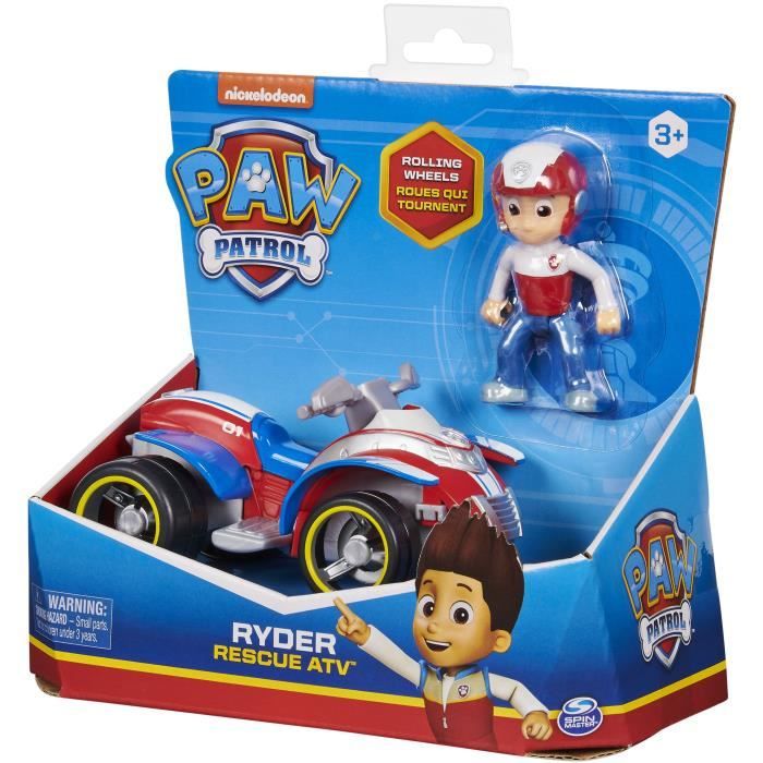 Bebeboutik Vehicule Pat Patrouille avec figurine Ryder 15 cm PAW PATROL Rouge