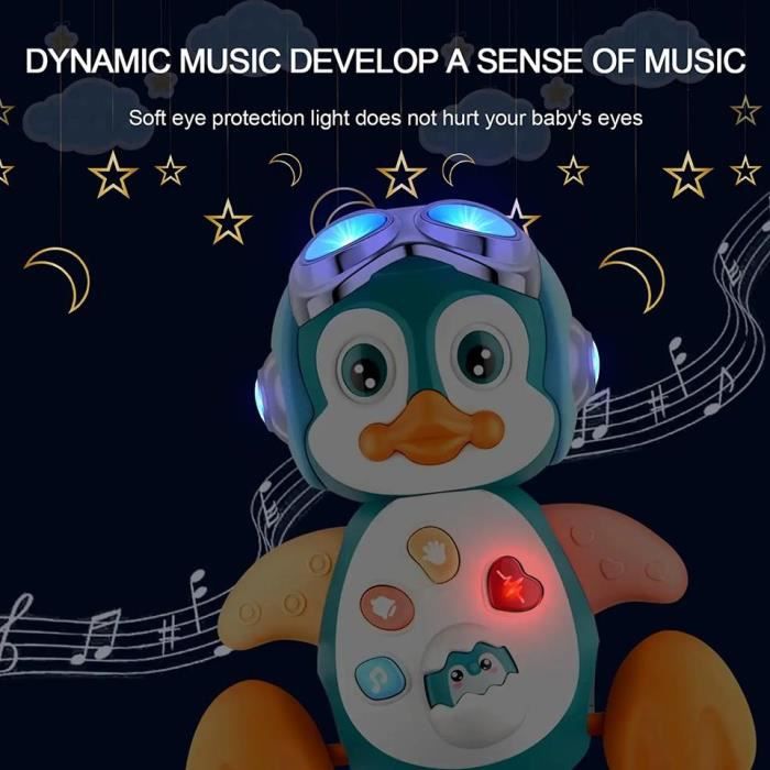 Jouets musicaux pour bébés garçons de 1 an Filles, jouets rampants