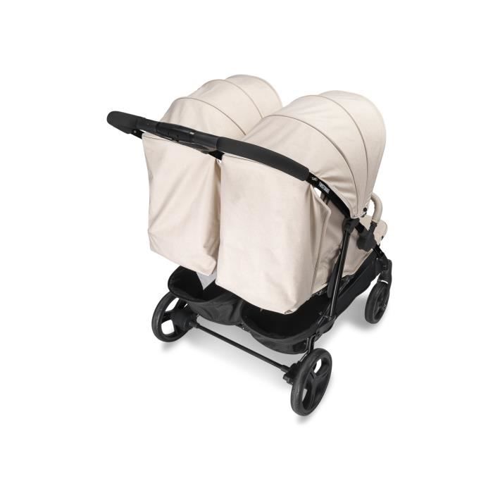 Twistshake Poussette bébé pliable Twin avec harnais 5 points - Poussette  légère - Poussette de voyage avec siège réglable - Beige