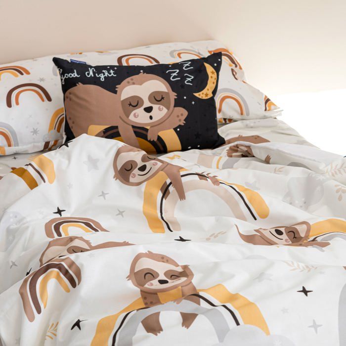 Sleepy sloth Parure housse de couette Berceau 100x120 cm