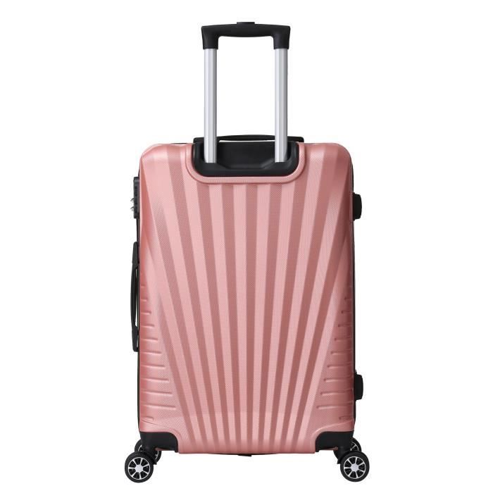Valise Taille Cabine 55cm 4 roues rigide gris - Corner - Trolley ADC
