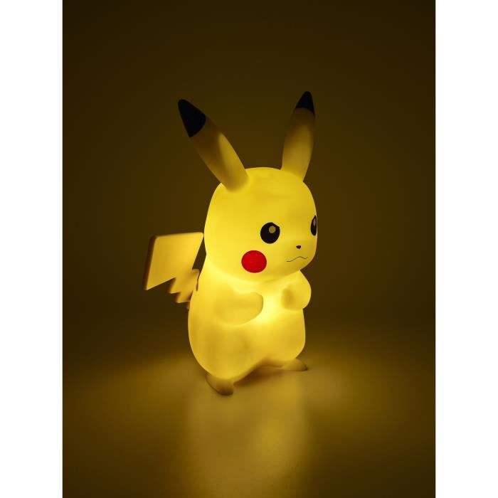 Pokemon - figurine lumineuse pikachu happy 25 cm, chambre enfants