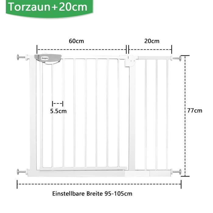 Barri Re De S Curit Pour Enfants Yrhome Sans Per Age Extensible De Cm Blanc