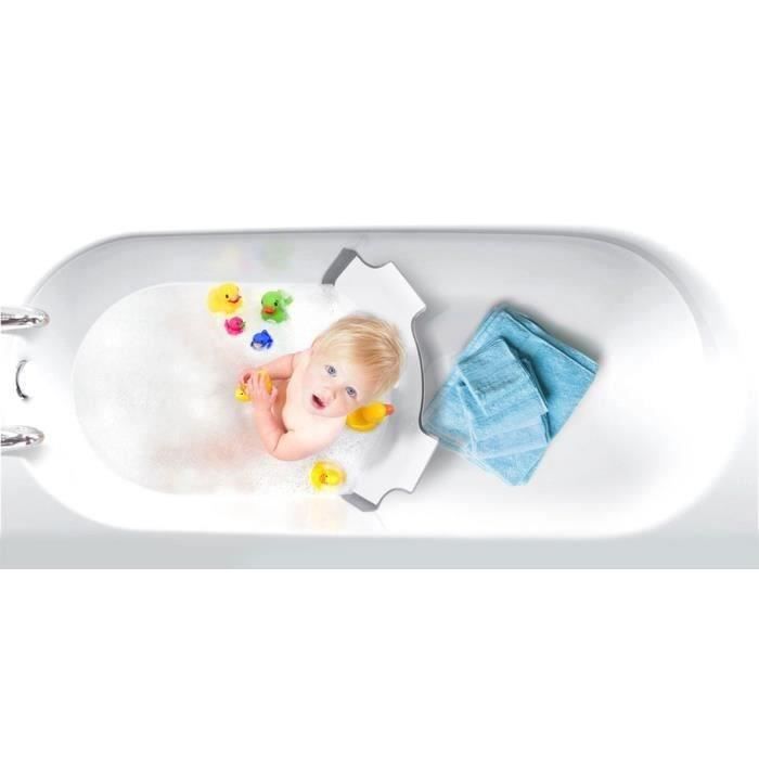 BabyDam Réducteur de baignoire Blanc-Gris