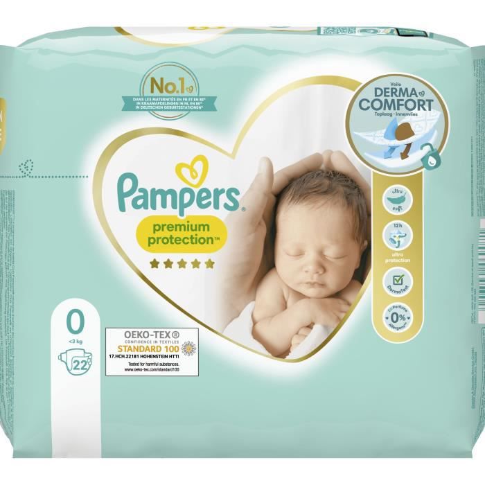 Couches Pampers Premium Protection Taille 2 - 108 Couches