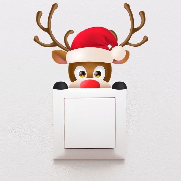Calendrier de compte à rebours de Noël Rudolph Reindeer en bois de